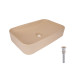 Раковина накладна Qtap Tern 610x350x135 мм, Beige, прямокутна, з донним клапаном QTTER188SB49790 Раковина накладна Qtap Tern 610x350x135 мм, Beige, прямокутна, з донним клапаном QTTER188SB49790