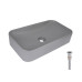 Раковина накладна Qtap Tern 610x350x135 мм, Stone grey, прямокутна, з донним клапаном QTTER188SG49789 Раковина накладна Qtap Tern 610x350x135 мм, Stone grey, прямокутна, з донним клапаном QTTER188SG49789