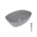 Раковина накладна Qtap Cardinal 500х380х140 мм, Stone grey, прямокутна, з донним клапаном QTCAR188SG49824 Раковина накладна Qtap Cardinal 500х380х140 мм, Stone grey, прямокутна, з донним клапаном QTCAR188SG49824