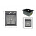 Мойка для кухни интегрированная Lidz Handmade H4050B Brushed Black PVD 3,0/1,0 мм LDH4050BRUBLM49439