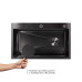 Мийка для кухні інтегрована Lidz Handmade H7545B Brushed Black PVD 3,0/1,0 мм LDH7545BRUBLM49458