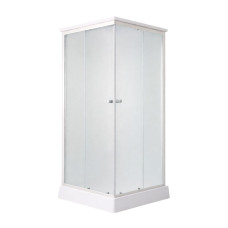 Душовий бокс Lidz Kubis SB90x90.SAT.LOW.FR, скло Frost 4 мм