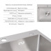 Акційний набір Lidz: мийка H5045 інтегрована Brushed Steel 3,0/1,0 мм + Змішувач Aria для кухні з гнучким виливом (k35) Grey