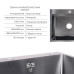 Акційний набір Lidz: мийка H6050B інтегрована Brushed Black PVD 3,0/1,0 мм + Змішувач Aria для кухні з гнучким виливом (k35) Black