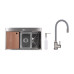Акційний набір Lidz: мийка H7545 Brushed 3,0/1,0 мм + Змішувач Aria для кухні з гнучким виливом (k35) Grey Акційний набір Lidz: мийка H7545 Brushed 3,0/1,0 мм + Змішувач Aria для кухні з гнучким виливом (k35) Grey