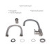 Акційний набір Lidz: мийка H7545 Brushed 3,0/1,0 мм + Змішувач Aria для кухні з гнучким виливом (k35) Grey
