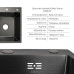 Акційний набір Lidz: мийка H6350BL інтегрована крило зліва Brushed Black PVD 3,0/1,0 мм + Змішувач Aria для кухні з гнучким виливом (k35) Black