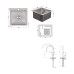 Акційний набір Lidz: мийка H5050 інтегрована Brushed Steel 3,0/1,0 мм + Змішувач Aria для кухні з гнучким виливом (k35) Grey