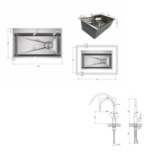 Акционный набор Lidz: мойка H7545 интегрированная Decor Honeycomb 3,0/1,0 мм LDH7545DEC48372 + Смеситель Aria для кухни с гибким изливом (k35) Grey Акционный набор Lidz: мойка H7545 интегрированная Decor Honeycomb 3,0/1,0 мм LDH7545DEC48372 + Смеситель Aria для кухни с гибким изливом (k35) Grey