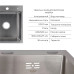 Акционный набор Lidz: мойка H6350L интегрированная крыло слева Brushed Steel 3,0/1,0 мм + Смеситель Aria для кухни с гибким изливом (k35) Grey