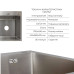 Акционный набор Lidz: мойка H7849L интегрированная крыло слева Brushed Steel 3,0/1,0 мм + Смеситель Aria для кухни с гибким изливом (k35) Grey