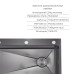 Акционный набор Lidz: мойка интегрированная Decor Black PVD Honeycomb 3,0/1,0 мм + Смеситель Aria для кухни с гибким изливом (k35) Black
