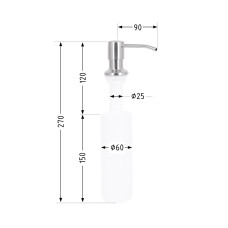 Дозатор для моющего средства Lidz Acsis LA29 Brushed Steel, круглый LDACSLA29BRU49828 Дозатор для моющего средства Lidz Acsis LA29 Brushed Steel, круглый LDACSLA29BRU49828