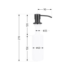 Дозатор для моющего средства Lidz Acsis LA30 Brushed Black PVD, круглый LDACSLA30BLM49827 Дозатор для моющего средства Lidz Acsis LA30 Brushed Black PVD, круглый LDACSLA30BLM49827
