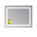 Дзеркало Lidz Kubis (KU2) 800х600 з годинником, з LED-підсвічуванням Touch, з антизапотіванням, з димером, рег. яскравості LDKU800600CL48281