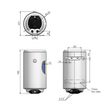 Водонагрівач електричний Thermo Alliance Spectra 120 л вертикальний, сухі ТЕНи 2,0 кВт, d 435 мм Водонагрівач електричний Thermo Alliance Spectra 120 л вертикальний, сухі ТЕНи 2,0 кВт, d 435 мм