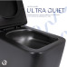 Унітаз підвісний Qtap Gemini Ultra Quiet 485×340×350 мм, Matt Black, з сидінням Slim Duroplast / Soft-close / Quick Release QTGEM28BLM50505