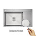Мойка для кухни интегрированная Lidz Handmade Max 500 H7849R Brushed Steel, 3,0/1,0 мм, крыло справа, увеличенная чаша LDH7849RBRU49464