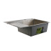 Мойка для кухни интегрированная Lidz Handmade Max 500 H7849L Brushed Steel, 3,0/1,0 мм, крыло слева, увеличенная чаша LDH7849LBRU49463