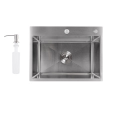 Мойка для кухни интегрированная Lidz Handmade H5843 Brushed Steel 3,0/1,0 мм LDH5843BRU49442 Мойка для кухни интегрированная Lidz Handmade H5843 Brushed Steel 3,0/1,0 мм LDH5843BRU49442