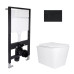Готовое решение Qtap для ванной комнаты: подвесной унитаз Tern Ultra Quiet 525x345x360 + комплект инсталляции Standard (круглая кнопка Black) Готовое решение Qtap для ванной комнаты: подвесной унитаз Tern Ultra Quiet 525x345x360 + комплект инсталляции Standard (круглая кнопка Black)