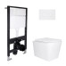 Готовое решение Qtap для ванной комнаты: подвесной унитаз Tern Ultra Quiet 525x345x360 + комплект инсталляции Standard (круглая кнопка White)