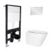 Готовое решение Qtap для ванной комнаты: подвесной унитаз Swan Ultra Quiet 485x360x320 + комплект инсталляции Standard (линейная кнопка Chrome) Готовое решение Qtap для ванной комнаты: подвесной унитаз Swan Ultra Quiet 485x360x320 + комплект инсталляции Standard (линейная кнопка Chrome)