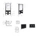 Готовое решение Qtap для ванной комнаты: подвесной унитаз Swan Ultra Quiet 520x360x320 + комплект инсталляции Standard (круглая кнопка Black)
