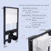 Готовое решение Qtap для ванной комнаты: подвесной унитаз Crow Rimless 485x340x330 + комплект инсталляции Standard (круглая кнопка White)