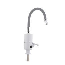 Проточний кран-водонагрівач з гнучким виливом для кухні Lidz Warm 065 LDWAR065GRE49096 White/Grey Проточний кран-водонагрівач з гнучким виливом для кухні Lidz Warm 065 LDWAR065GRE49096 White/Grey