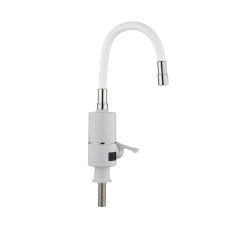 Проточний кран-водонагрівач з гнучким виливом для кухні Lidz Warm 065 LDWAR065WHI49097 White/White Проточний кран-водонагрівач з гнучким виливом для кухні Lidz Warm 065 LDWAR065WHI49097 White/White
