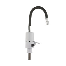 Проточний кран-водонагрівач з гнучким виливом для кухні Lidz Warm 065 LDWAR065BLA49095 White/Black Проточний кран-водонагрівач з гнучким виливом для кухні Lidz Warm 065 LDWAR065BLA49095 White/Black