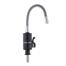 Проточний кран-водонагрівач з гнучким виливом для кухні Lidz Warm 064 LDWAR064GRE49094 Black/Grey Проточний кран-водонагрівач з гнучким виливом для кухні Lidz Warm 064 LDWAR064GRE49094 Black/Grey