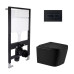 Готове рішення Qtap для ванної кімнати: підвісний унітаз Crow Ultra Quiet 485x340x290 + комплект інсталяції Standard (лінійна клавіша Black) Готове рішення Qtap для ванної кімнати: підвісний унітаз Crow Ultra Quiet 485x340x290 + комплект інсталяції Standard (лінійна клавіша Black)