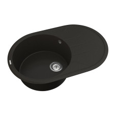 Кухонная мойка VANKOR   Sity SMO 02.78 Black + сифон