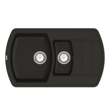 Кухонная мойка VANKOR   Norton NMP 04.86 Black + сифон