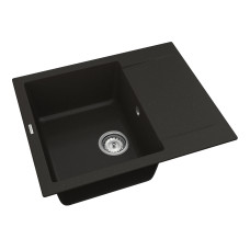Кухонная мойка VANKOR   Orman OMP 02.61 Black + сифон