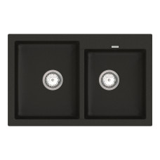 Кухонна мийка VANKOR   Orman OMP 05.80 Black + сифон