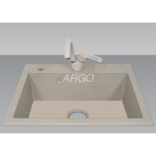Мойка гранитная ARGO Cubo 590x495x200 Сахара Мойка гранитная ARGO Cubo 590x495x200 Сахара