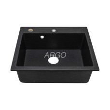 Мойка гранитная ARGO Cubo 590x495x200 Чёрная Мойка гранитная ARGO Cubo 590x495x200 Чёрная