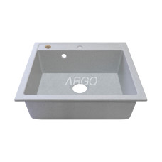 Мойка гранитная ARGO Cubo 590x495x200 Светло-серая Мойка гранитная ARGO Cubo 590x495x200 Светло-серая