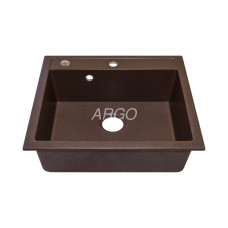 Мойка гранитная ARGO Cubo 590x495x200 Коричневая Мойка гранитная ARGO Cubo 590x495x200 Коричневая
