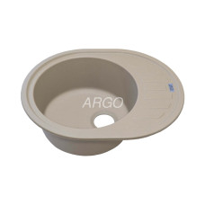 Мойка гранитная ARGO Ovale 615x495x200 Сахара Мойка гранитная ARGO Ovale 615x495x200 Сахара