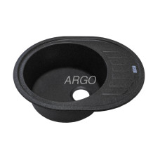 Мойка гранитная ARGO Ovale 615x495x200 Чёрная Мойка гранитная ARGO Ovale 615x495x200 Чёрная
