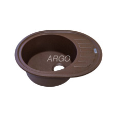 Мойка гранитная ARGO Ovale 615x495x200 Коричневая Мойка гранитная ARGO Ovale 615x495x200 Коричневая