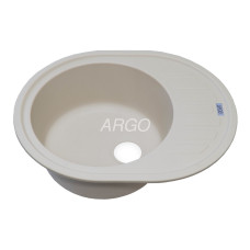 Мойка гранитная ARGO Ovale 615x495x200 Ivory Мойка гранитная ARGO Ovale 615x495x200 Ivory