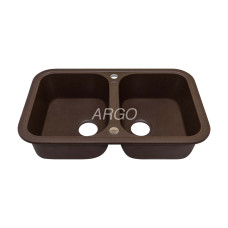 Мойка гранитная ARGO Gemelli 765x470x190 Коричневая