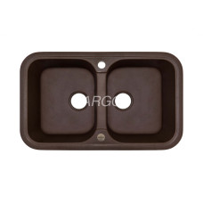Мойка гранитная ARGO Gemelli 765x470x190 Коричневая
