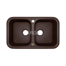 Мийка гранітна ARGO Gemelli 765x470x190 Мокко