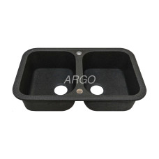 Мийка гранітна ARGO Gemelli 765x470x190 Графіт